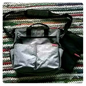 Skip Hop Messenger Diaper Bag with Changing Pad